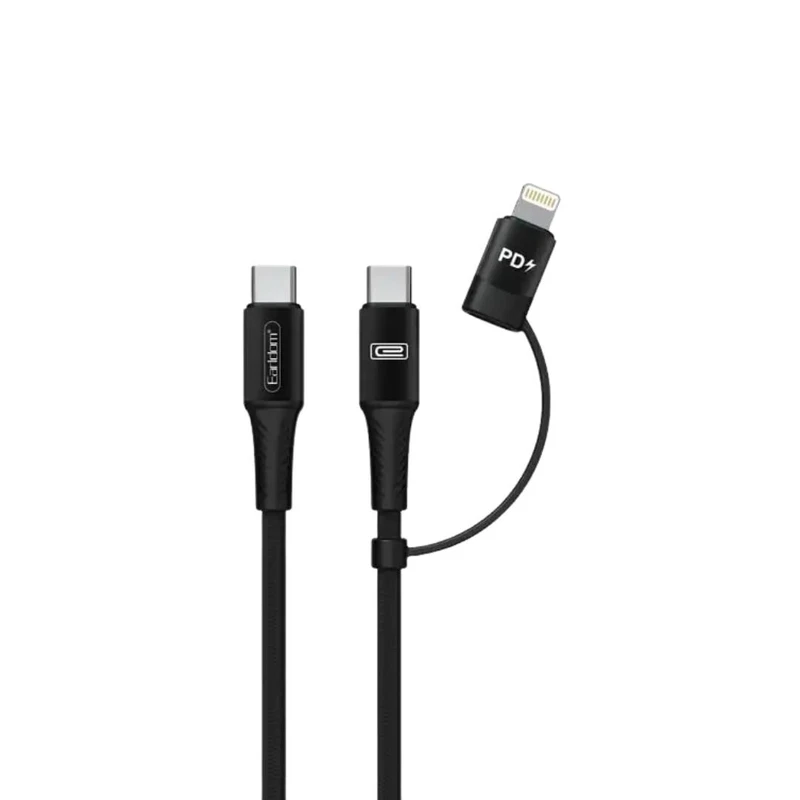 کابل USB-C به USB-C/ لایتنینگ ارلدام مدل ET-ICC019 به طول 1 متر