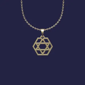 گردنبند طلا 18 عیار زنانه مدوپد مدل هندسی کد Z2-1-1214