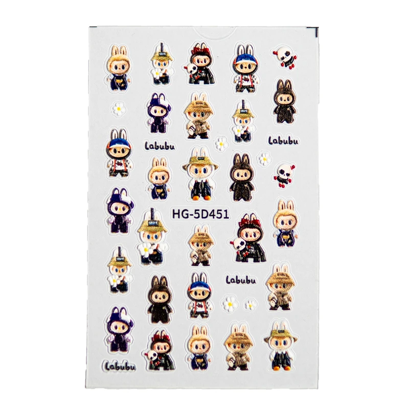 برچسب لنز ناخن مدل لبوبو کد HG-5D451