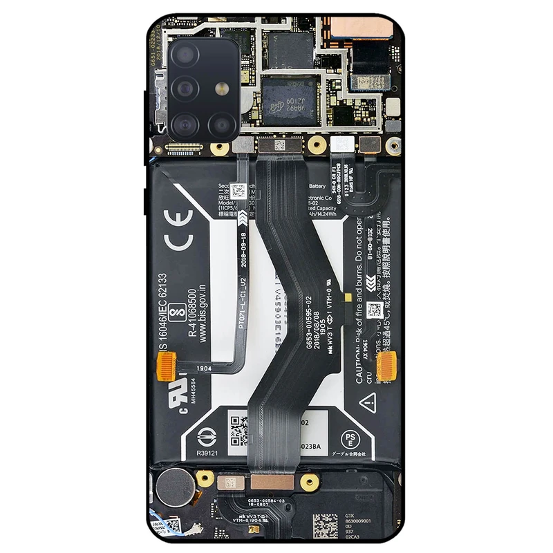 کاور مگافون طرح برد موبایل مدل 8004 مناسب برای گوشی موبایل سامسونگ Galaxy A51         