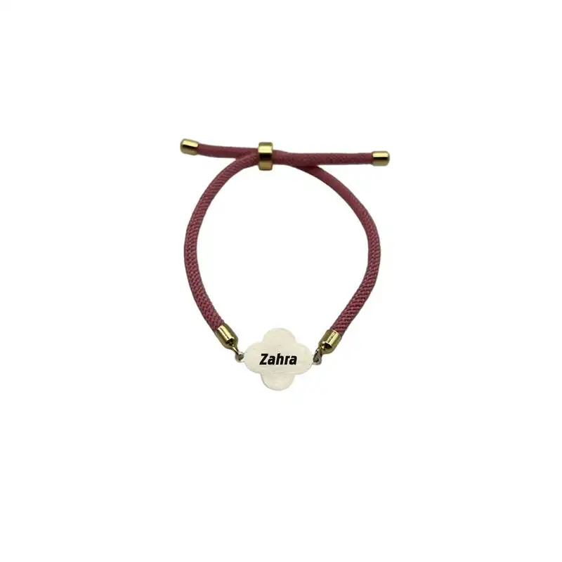 دستبند نقره زنانه مدل ون کلیف طرح اسم زهرا