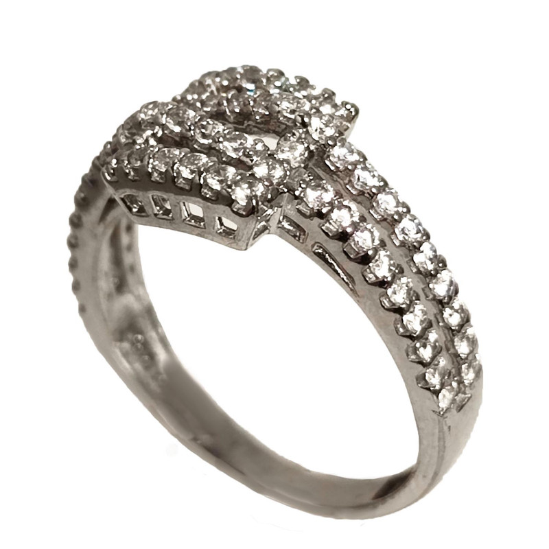 انگشتر نقره زنانه مدل جواهری کد JW5055 انگشتر نقره زنانه مدل جواهری کد JW5055