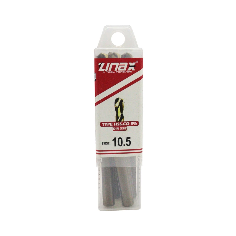 مته آهن زیناکس کد YP-HSS-DIN338-10.5MM سایز 10.5 میلی متر مجموعه 5 عددی 