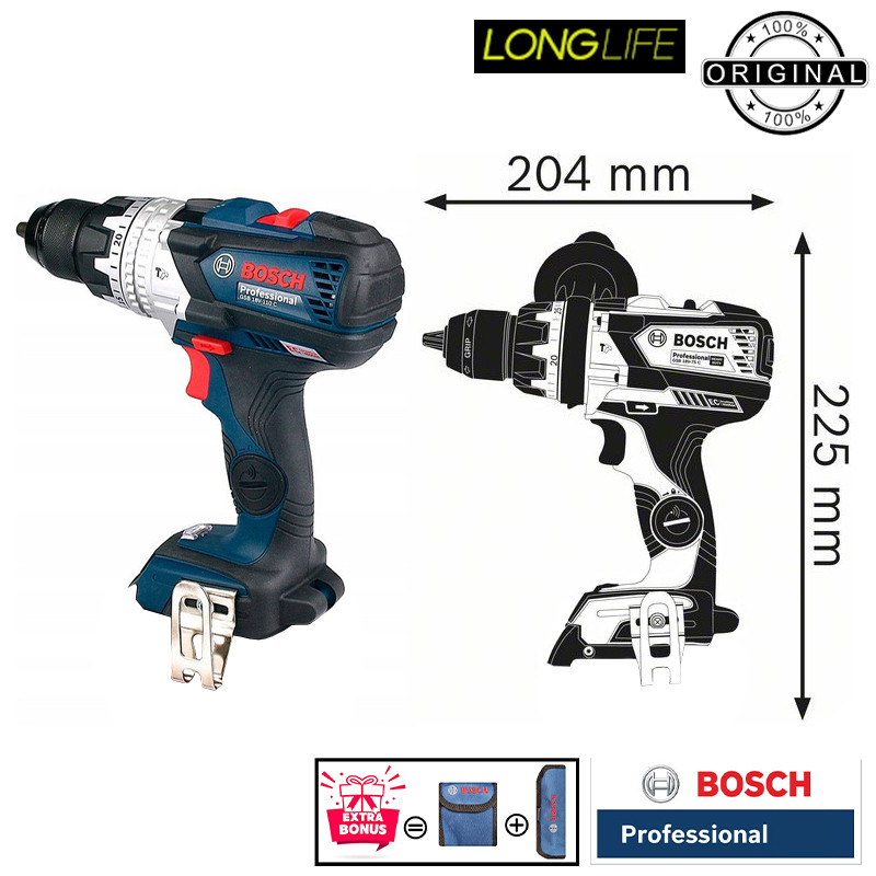 دریل پیچ گوشتی شارژی چکشی 18 ولت بوش مدل (GSB 18V-110 C Brushless (5Ah دریل پیچ گوشتی شارژی چکشی 18 ولت بوش مدل (GSB 18V-110 C Brushless (5Ah