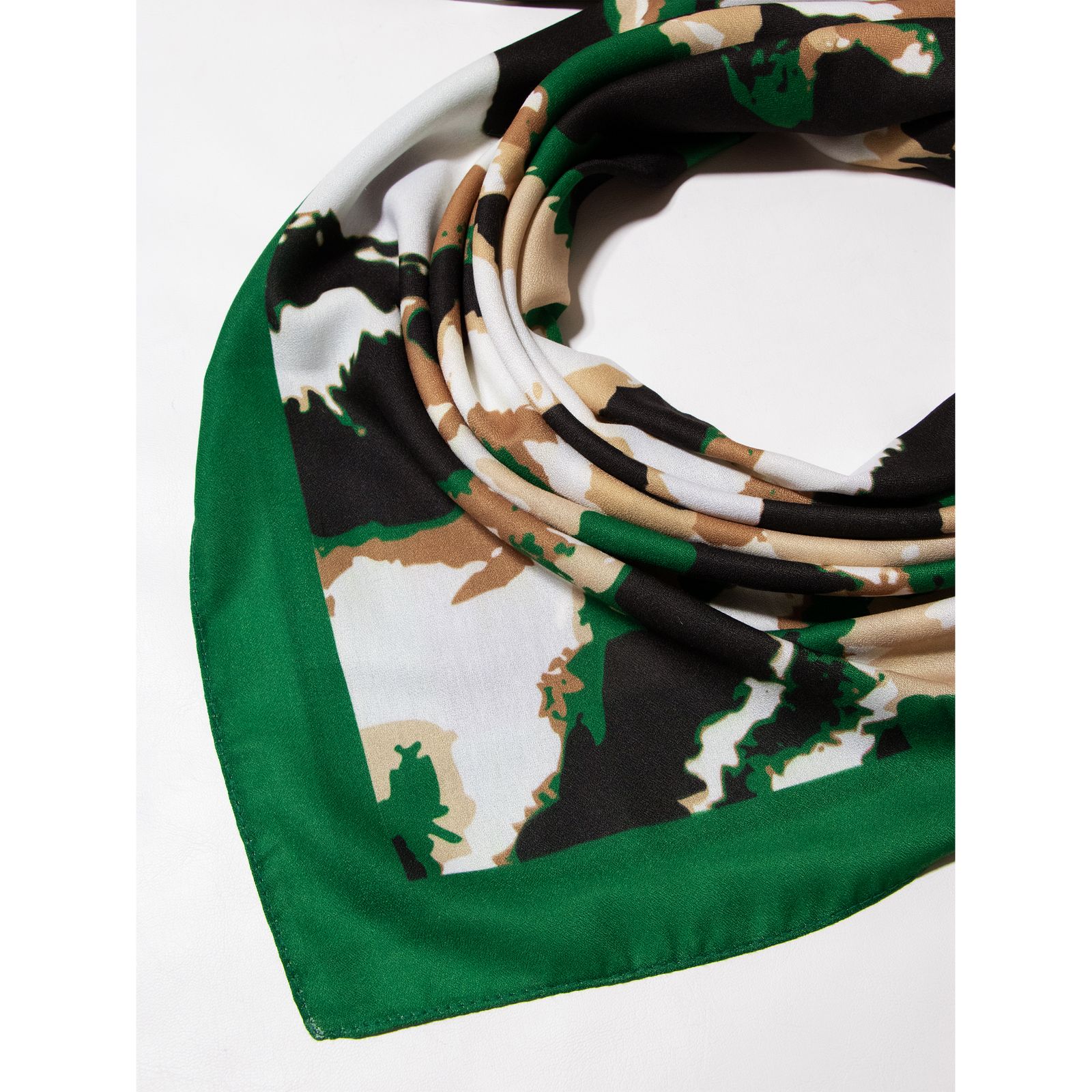 روسری زنانه مدل نخ ابریشم قواره 100 طرح پلنگی کد ana-1835 -  - 8