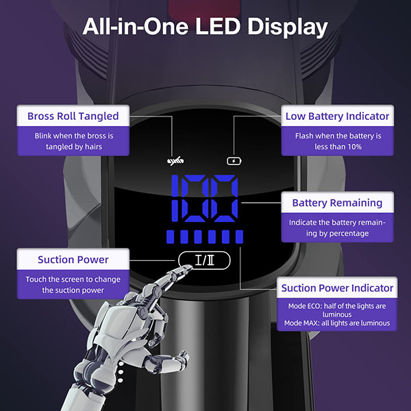 جارو شارژی عصایی مدل A17