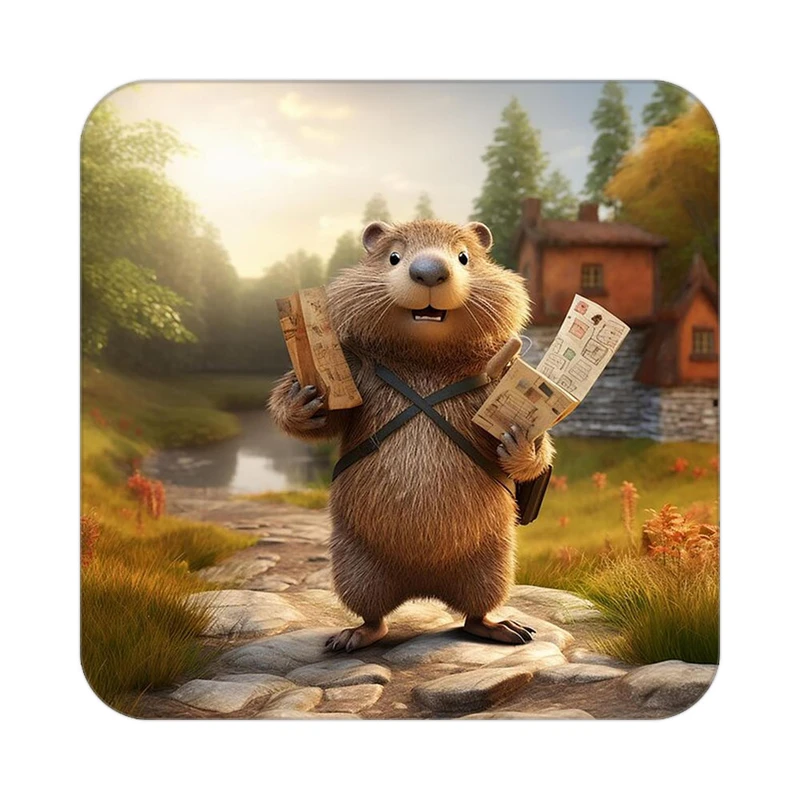 زیر لیوانی کاکتی طرح حیوانات کارتونی مدل mp27365