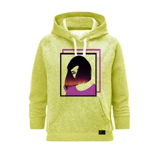 هودی زنانه مدل GIRL کد J20 رنگ لیمویی