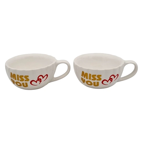 فنجان مدل صدفی کد 12112xmissyou مجموعه 2 عددی