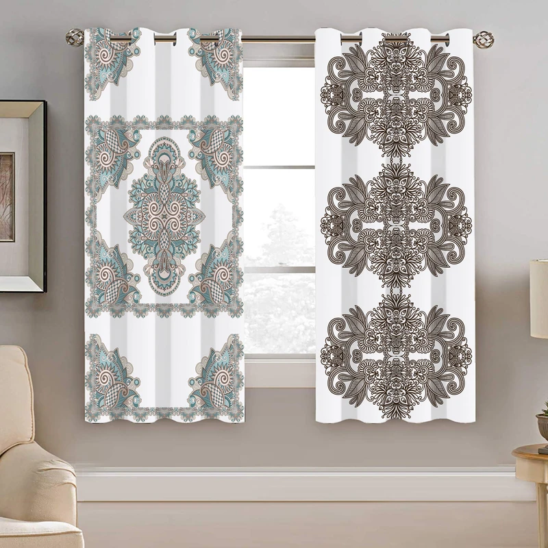 پرده نیروانا طرح سنتی مدل مخمل کد 4040 سایز 140×200 سانتی متر