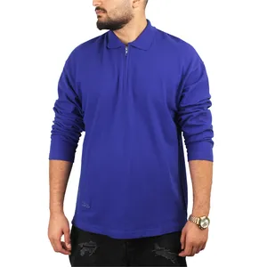 پولوشرت آستین بلند مردانه مدل ZIPi