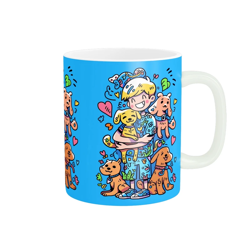 ماگ پاد آفرین مدل پسرانه طرح سگ کد PM5304