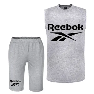 ست تاپ و شلوارک مردانه مدل B21 رنگ طوسی