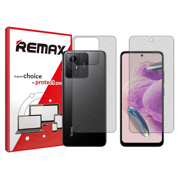 محافظ صفحه نمایش مات ریمکس مدل Resistant مناسب برای گوشی موبایل شیائومی Redmi Note 12 S  به همراه محافظ پشت گوشی