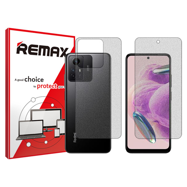 محافظ صفحه نمایش مات ریمکس مدل Resistant مناسب برای گوشی موبایل شیائومی Redmi Note 12 S  به همراه محافظ پشت گوشی