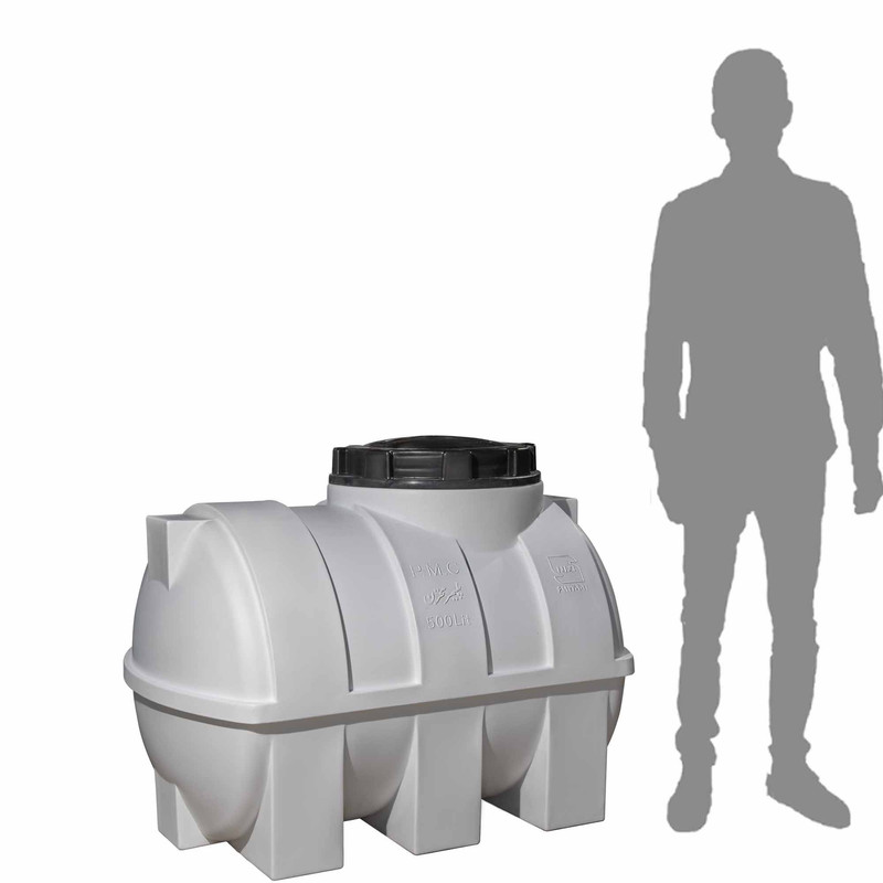مخزن آب افقی 500 لیتر پلیمر مخزن مدل PM500HF