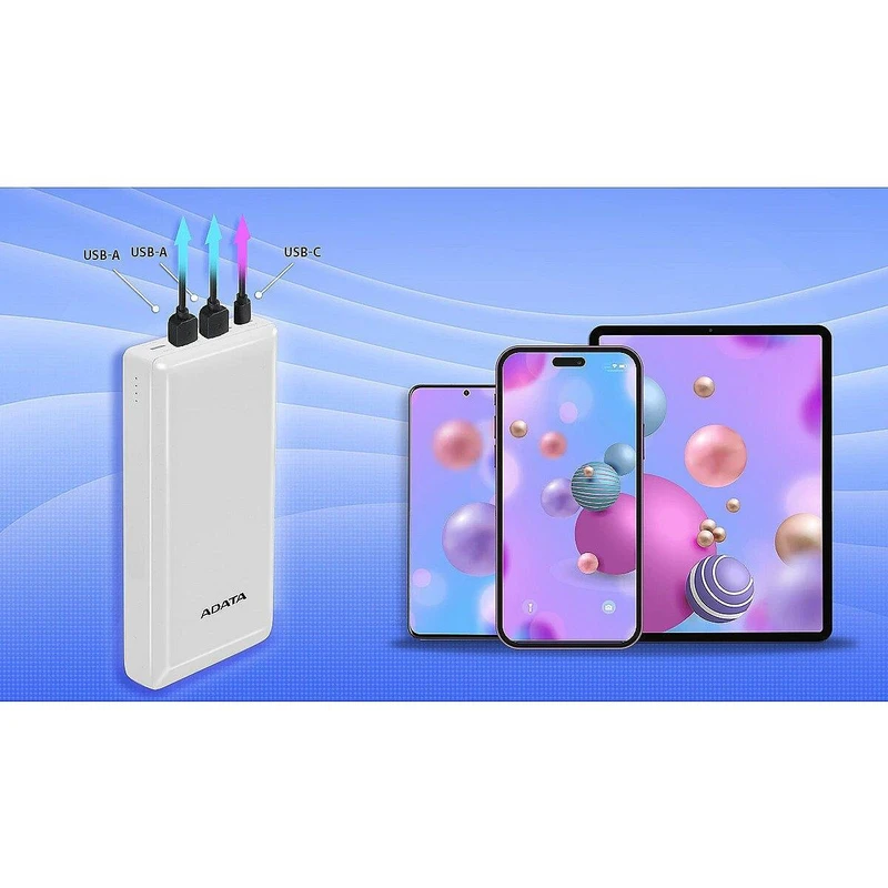 عکس شماره 3 : پاوربانک 15 وات ای دیتا مدل c20 ظرفیت 20000 میلی آمپر ساعت