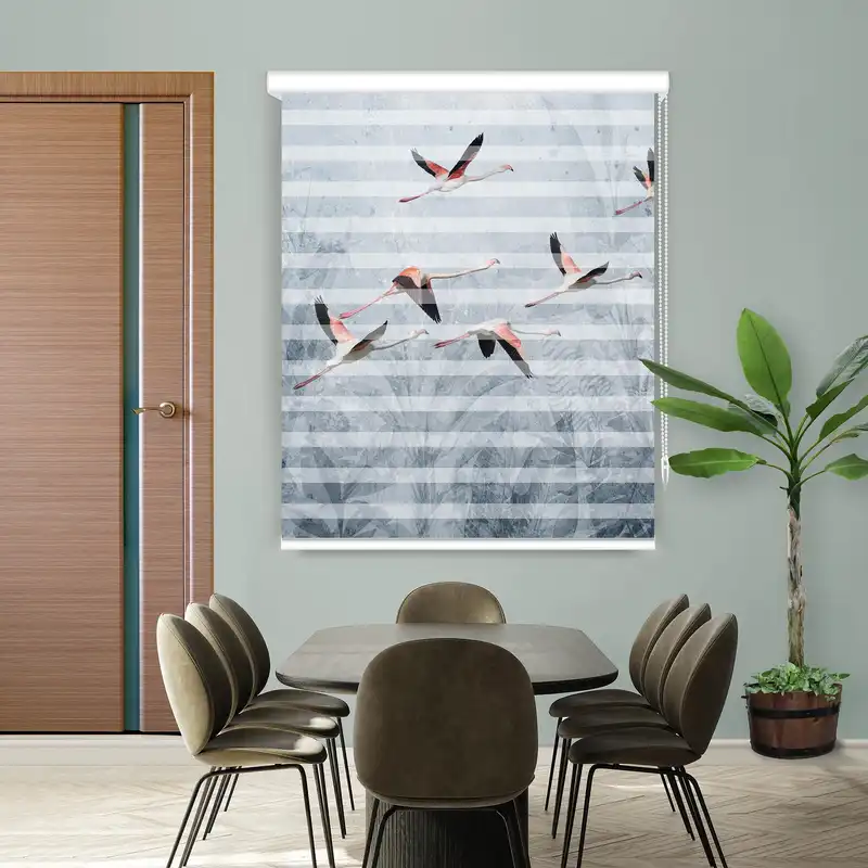 پرده زبرا مدل F-7637 سایز 135x150 سانتی متر