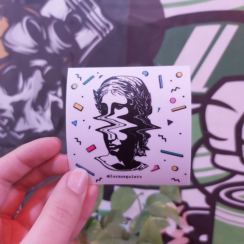 استیکر لپ تاپ طرح هنری کد 0026