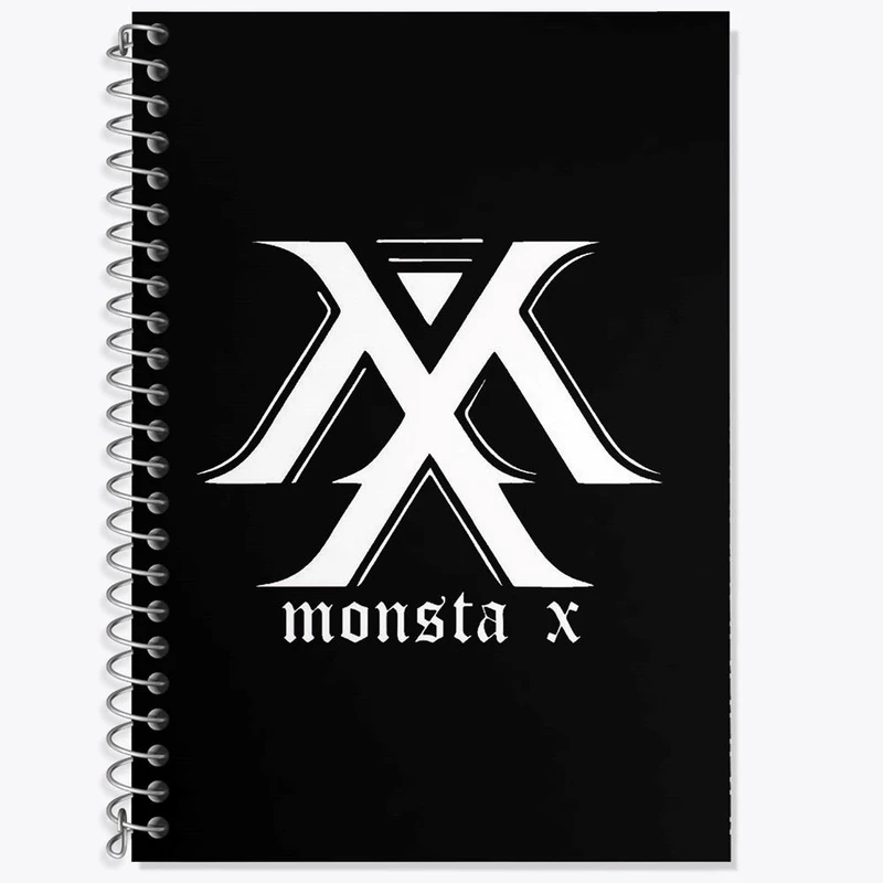 دفتر زبان 50 برگ خندالو مدل سه خط طرح گروه مانستا اکس MONSTA X کد 12258