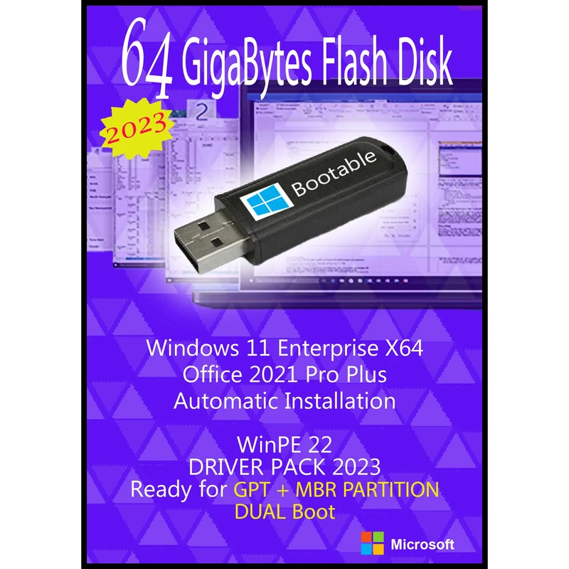 سیستم عامل Windows 11 Enterprise X64 2023 - Office 2021 - Driver Pack نشر مایکروسافت