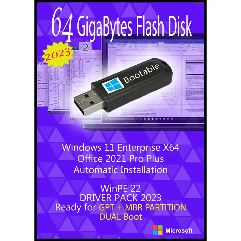 سیستم عامل Windows 11 Enterprise X64 2023 - Office 2021 - Driver Pack نشر مایکروسافت