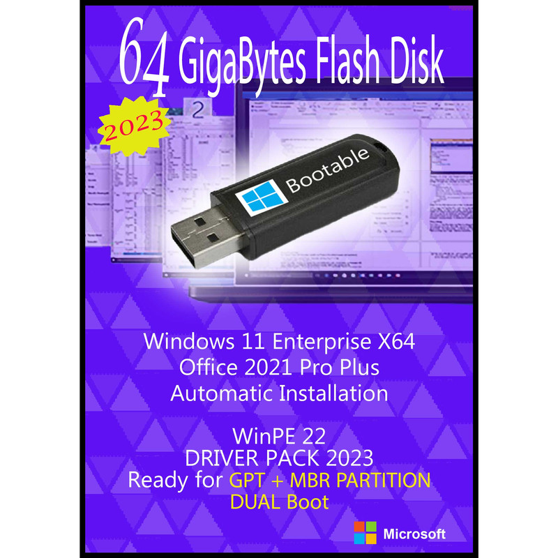 سیستم عامل Windows 11 Enterprise X64 2023 - Office 2021 - Driver Pack نشر مایکروسافت 