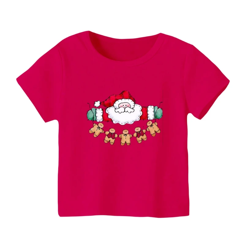 تی شرت آستین کوتاه بچگانه مدل بابانوئل کریسمس کد 41