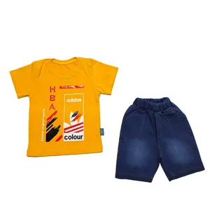 ست تی شرت و شلوارک پسرانه کد 1190