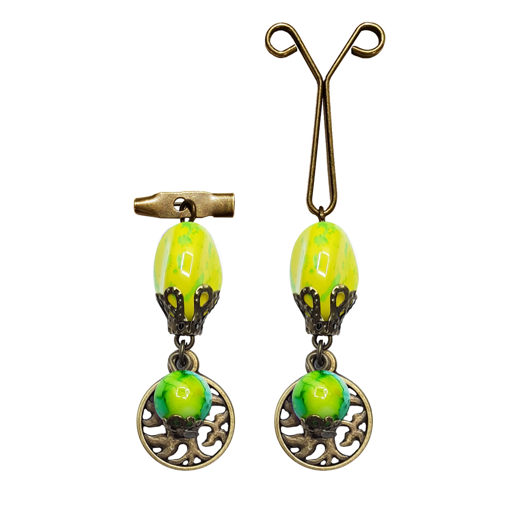 ست گیره روسری و سنجاق سینه زنانه مدل درخت زندگی