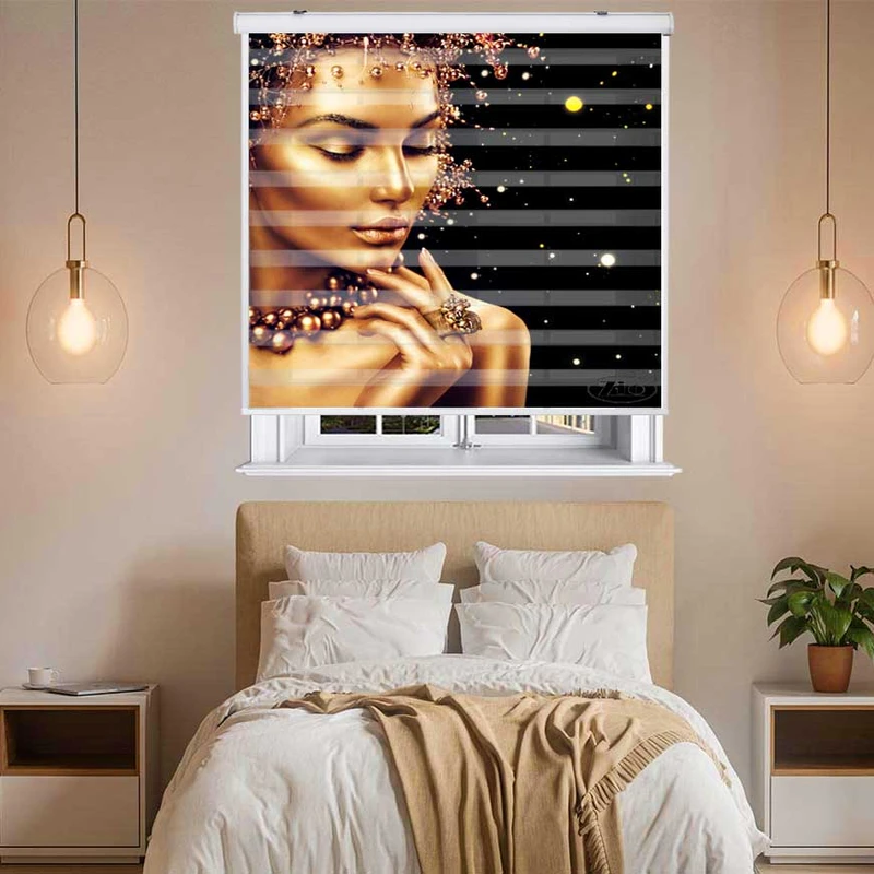 پرده زبرا زیو کد W4035 سایز 150X150 سانتی متر