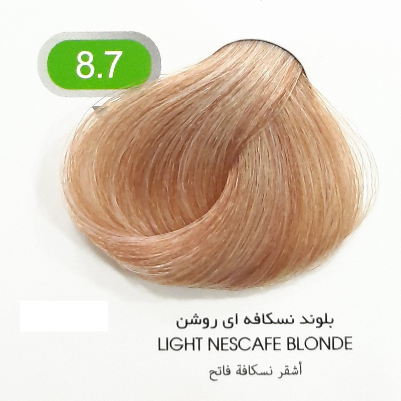 رنگ مو سوبارو شماره 8.7 حجم 120 میلی لیتر رنگ بلوند نسکافه ای روشن رنگ مو سوبارو شماره 8.7 حجم 120 میلی لیتر رنگ بلوند نسکافه ای روشن