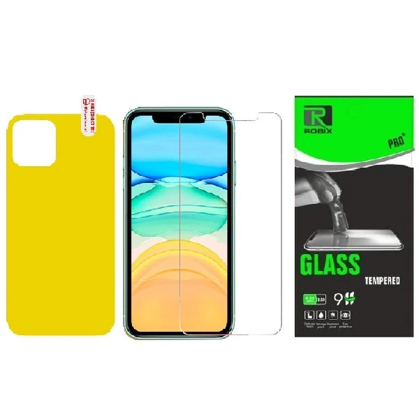 محافظ صفحه نمایش روبیکس مدل SA-IPx مناسب برای گوشی موبایل اپل iphone 12Promax به همراه محافظ پشت گوشی