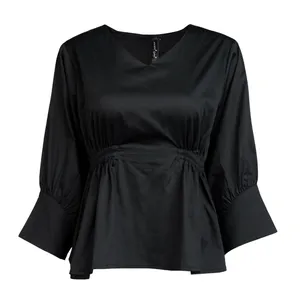 بلوز آستین سه ربع زنانه جوتی جینز کد 20298 رنگ مشکی