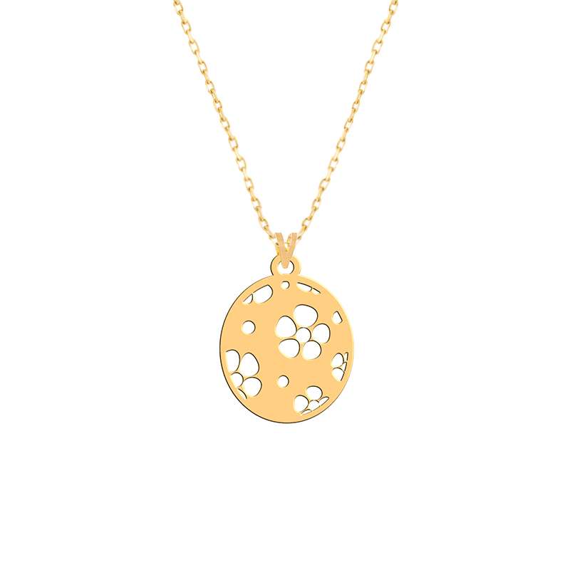 گردنبند طلا 18 عیار زنانه فرشته مدل گل   WNLZ-000274
