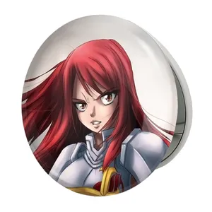 آینه جیبی خندالو طرح ارزا انیمه فری تیل Fairy Tail مدل تاشو کد 16457 