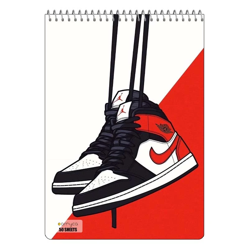 دفتر نقاشی 50 برگ سیمی کارنیکا طرح عاشق بسکتبال Basketball Lover کد 57206