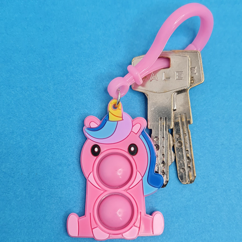 جاکلیدی دخترانه مدل سیلیکونی مدل پاپیت طرح یونیکورن