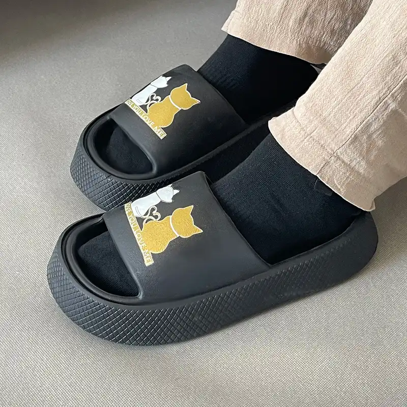 دمپایی زنانه پایون مدل کیتن طرح گربه کد 66-BL