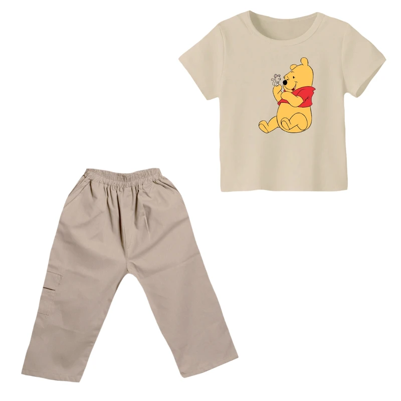 ست تی شرت و شلوارک پسرانه مدل پو کد ۲۸