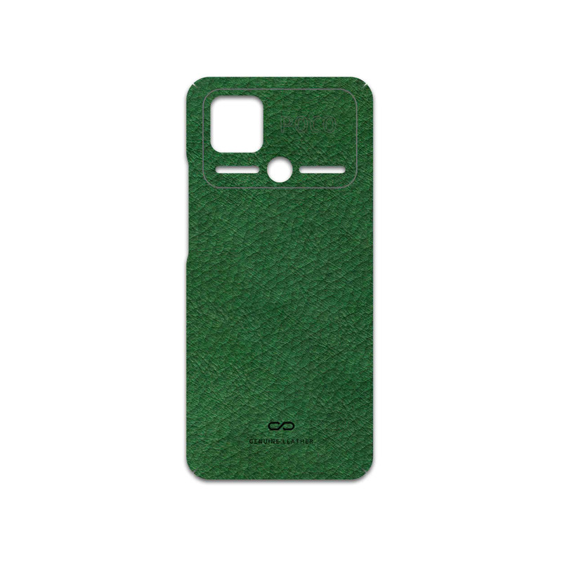 برچسب پوششی ماهوت مدل Green-Leather مناسب برای گوشی موبایل شیائومی Poco C40