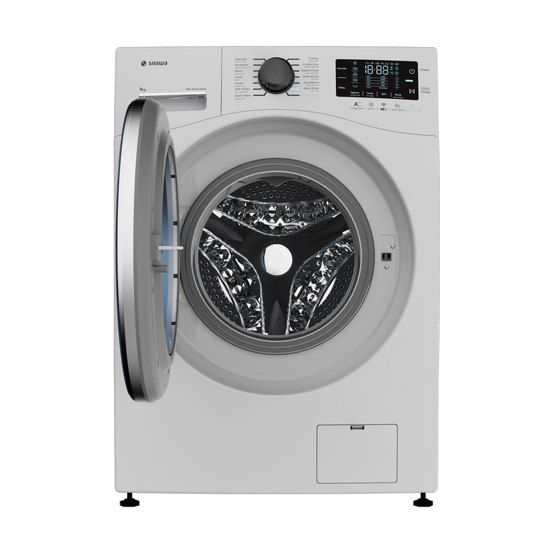 ماشین لباسشویی بدون تسمه 9 کیلوگرم اتوماتیک اسنوا مدل SNW-9050W