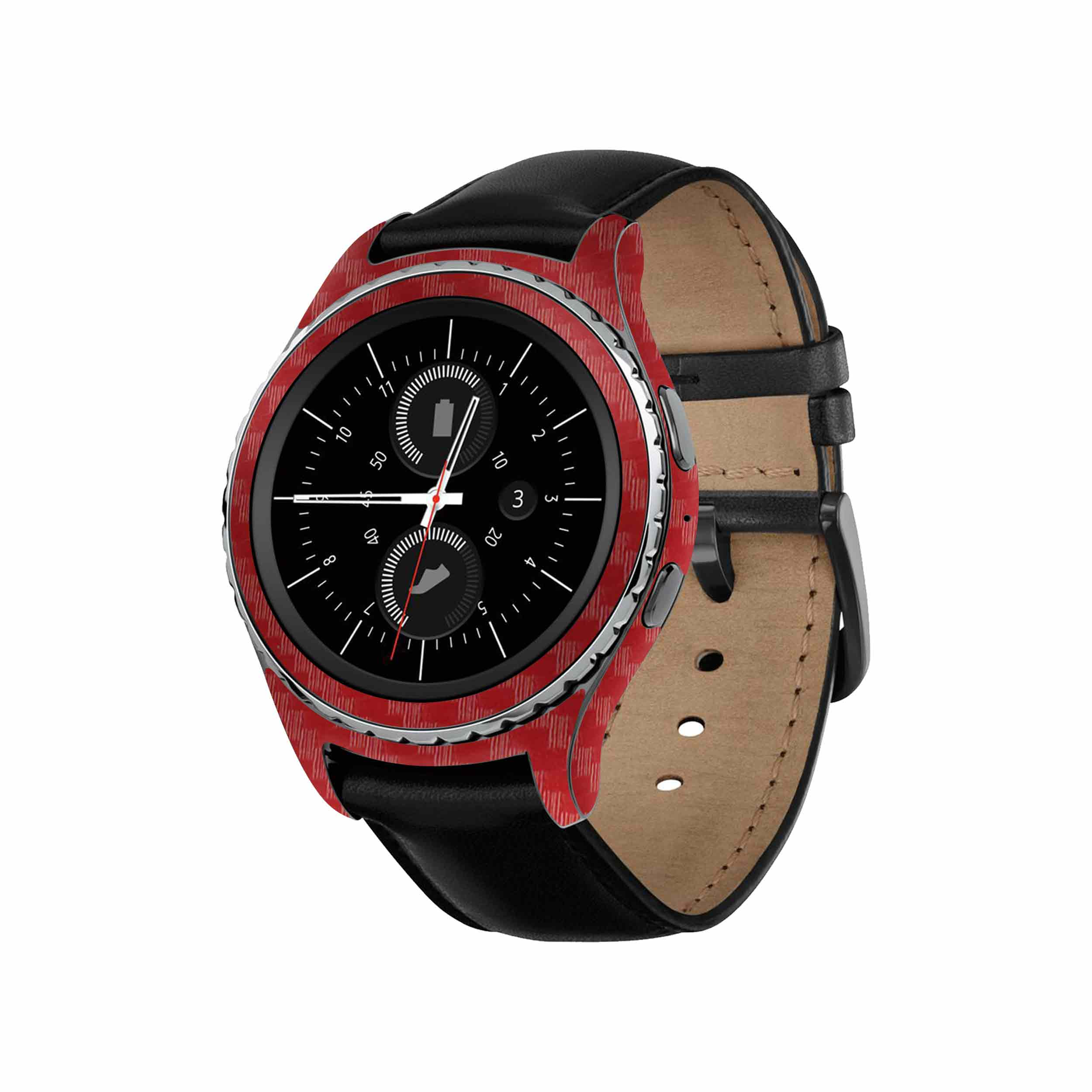 برچسب ماهوت طرح Red-Fiber مناسب برای ساعت هوشمند سامسونگ Galaxy Gear S2 Classic
