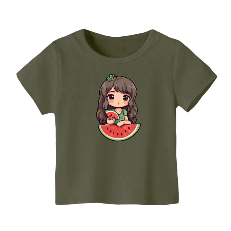 تی شرت آستین کوتاه بچگانه مدل دخترک یلدایی کد 36