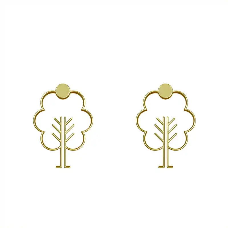 گوشواره طلا 18 عیار زنانه مدوپد مدل درخت کد GA1-15761