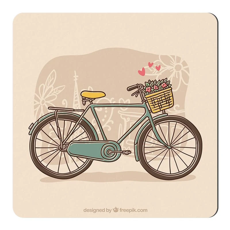  مگنت صباطرح مدل دوچرخه آبی با سبد گلهای قلبی کدM573