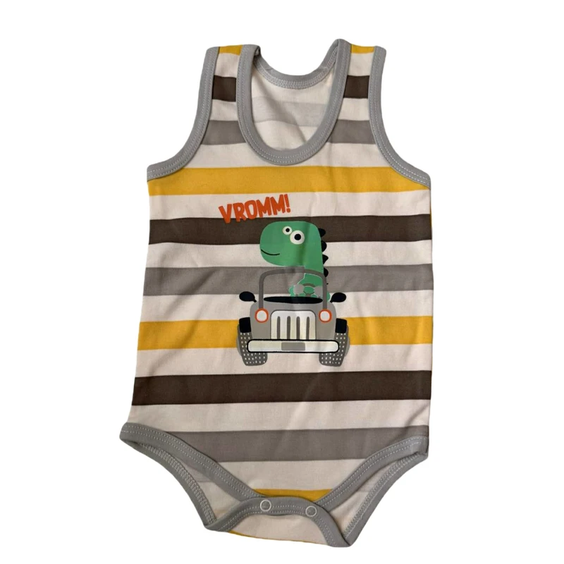 بادی بدون آستین نوزادی مدل دایناسور