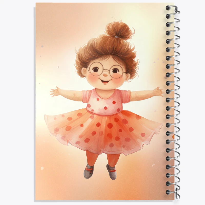 دفتر شطرنجی 50 برگ خندالو طرح دخترانه کد N2217