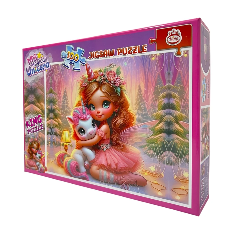 پازل 100 تکه مدل یونیکورن مناسب برای 5 سال به بالا