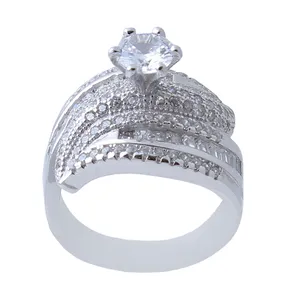  انگشتر نقره زنانه بازرگانی میلادی مدل تک نگین کد AWR_680